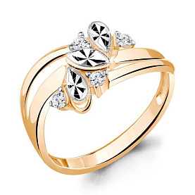 Кольцо Аквамарин - Серебро 925, Фианит (арт. 67243А.6)