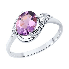 Кольцо Diamant - Серебро 925, Аметист (арт. 94-310-00185-3)