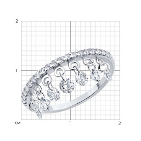 Кольцо SOKOLOV - Серебро 925, Фианит (арт. 94014481)