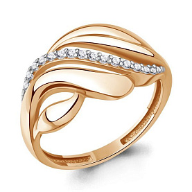 Кольцо Аквамарин - Серебро 925, Фианит (арт. 600856А.6)