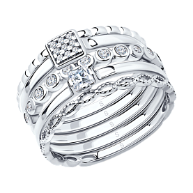 Кольцо SOKOLOV - Серебро 925, Фианит (арт. 94011707)