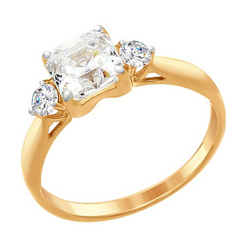 Кольцо SOKOLOV - Серебро 925, Swarovski (арт. 89010101)