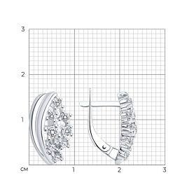 Серьги SOKOLOV - Серебро 925, Фианит (арт. 94022246)