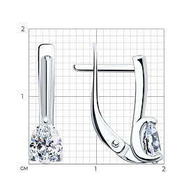 Серьги SOKOLOV - Серебро 925, Swarovski (арт. 94025943)