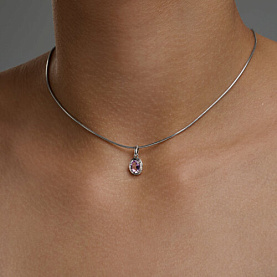 Подвеска SOKOLOV - Серебро 925, Аметист, Фианит (арт. 92030865)