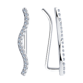 Серьги SOKOLOV - Серебро 925, Фианит (арт. 94023860)