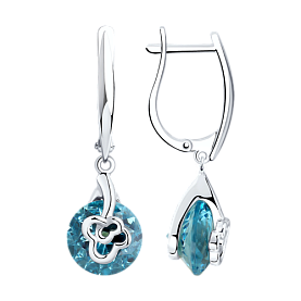 Серьги SOKOLOV - Серебро 925, Синтетический ситалл (арт. 92022132)