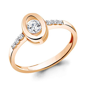 Кольцо Аквамарин - Серебро 925, Фианит (арт. 67473А.6)