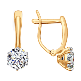 Серьги SOKOLOV - Золото 375, Фианит (арт. 026703-4)