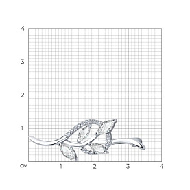 Брошь SOKOLOV - Серебро 925, Фианит (арт. 94040068)