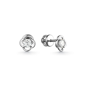 Серьги Дар - Серебро 925, Синтетический муассанит (арт. С-5119рс16128)