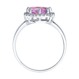 Кольцо Diamant - Серебро 925, Аметист, Фианит (арт. 94-310-02052-3)