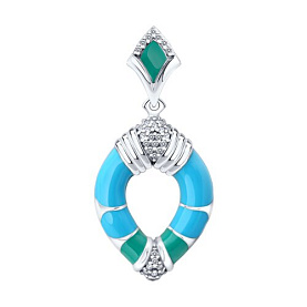 Подвеска Diamant - Серебро 925, Эмаль (арт. 94-130-00040-1)