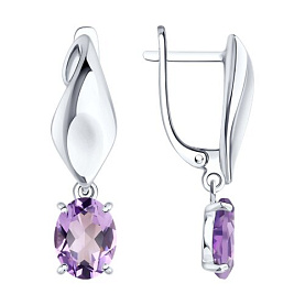 Серьги SOKOLOV - Серебро 925, Аметист (арт. 92025352)