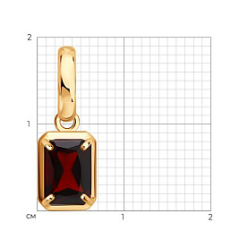 Подвеска Diamant - Серебро 925, Гранат (арт. 93-330-02395-1)