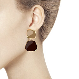 Серьги SOKOLOV - Серебро 925, Эмаль (арт. 93020967)