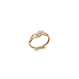 Кольцо Аквамарин - Золото 585, Фианит (арт. 61941А.1)