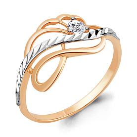 Кольцо Аквамарин - Серебро 925, Фианит (арт. 68238А.6)