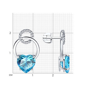 Серьги SOKOLOV - Серебро 925, Фианит (арт. 94026814)