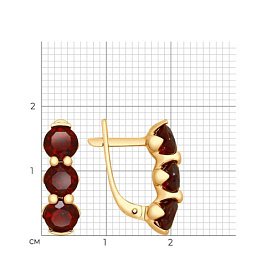 Серьги SOKOLOV - Золото 375, Гранат (арт. 37725211)