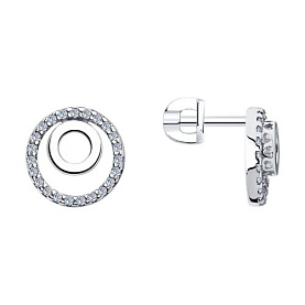 Серьги SOKOLOV - Серебро 925, Фианит (арт. 94025977)