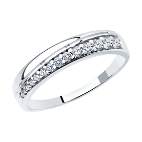 Кольцо SOKOLOV - Серебро 925, Фианит (арт. 94012611)