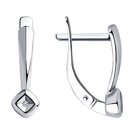 Серьги SOKOLOV - Серебро 925, Бриллиант (арт. 87020022)