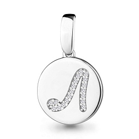 Подвеска Аквамарин - Серебро 925, Фианит (арт. 24022А.5)