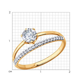 Кольцо SOKOLOV - Серебро 925, Фианит (арт. 93011124)