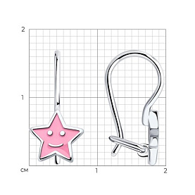 Серьги Diamant - Серебро 925, Эмаль (арт. 94-120-02124-1)