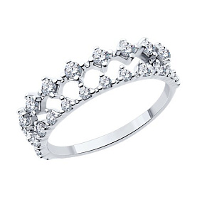 Кольцо SOKOLOV - Серебро 925, Фианит (арт. 94014065)