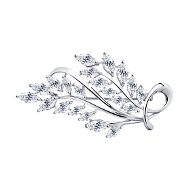 Брошь Diamant - Серебро 925, Фианит (арт. 94-140-00485-1)