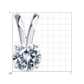 Подвеска SOKOLOV - Золото 585, Фианит (арт. 034951)