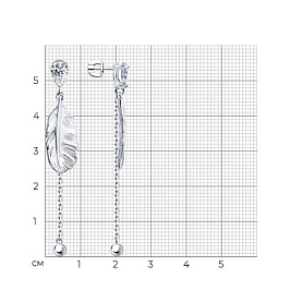Серьги SOKOLOV - Серебро 925, Фианит (арт. 94023859)