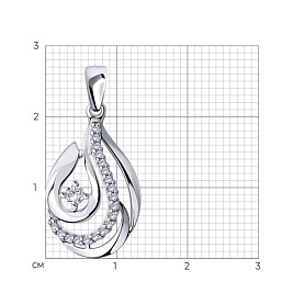 Подвеска Diamant - Серебро 925, Фианит (арт. 94-130-00725-1)