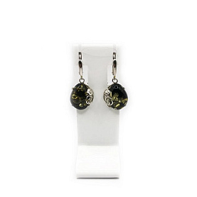 Серьги Янтарная волна - Серебро 925, Янтарь (арт. 721020з)