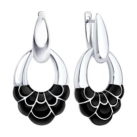 Серьги Diamant - Серебро 925, Эмаль (арт. 94-121-00031-2)