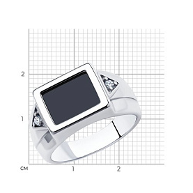 Кольцо Diamant - Серебро 925, Синтетическая шпинель, Фианит (арт. 94-112-00491-1)