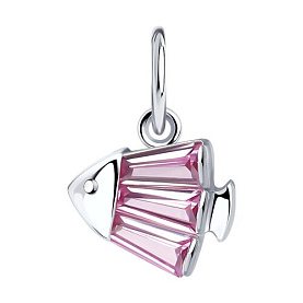 Подвеска SOKOLOV - Серебро 925, Синтетический рубин (арт. 94032816)