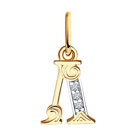 Подвеска SOKOLOV - Золото 585, Фианит (арт. 033823)