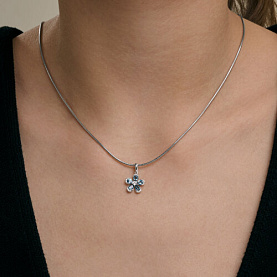 Подвеска SOKOLOV - Золото 585, Горный хрусталь, Топаз лондон, Фианит (арт. 733071-3)