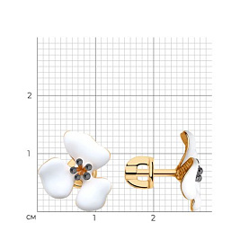 Серьги SOKOLOV - Серебро 925, Эмаль (арт. 93021174)