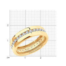 Кольцо SOKOLOV - Серебро 925, Фианит (арт. 93110018)