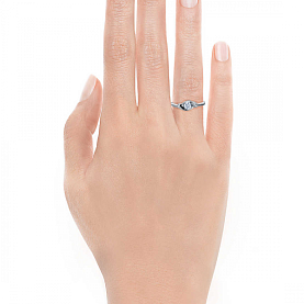 Кольцо Platinum Lab. - Платина 950, Бриллиант (арт. ПК-011-01)