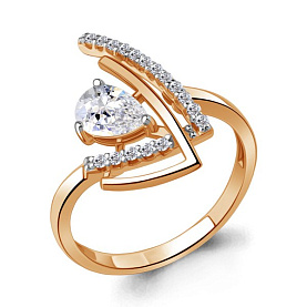 Кольцо Аквамарин - Серебро 925, Фианит (арт. 67735А.6)