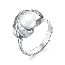 Кольцо Красная пресня - Серебро 925, Жемчуг культивированный (арт. 23312684Д)