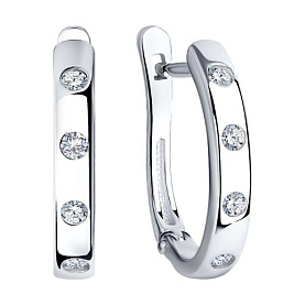 Серьги SOKOLOV - Серебро 925, Фианит (арт. 94022679)