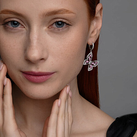 Серьги SOKOLOV - Серебро 925, Фианит (арт. 94026807)