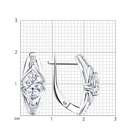 Серьги Diamant - Серебро 925, Фианит (арт. 94-120-00019-1)