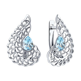 Серьги Diamant - Серебро 925, Топаз (арт. 94-320-01895-1)